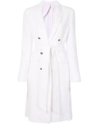 Eleventy Mantel Met Dubbele Rij Knopen - Wit