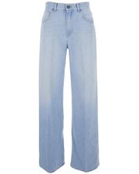 Grifoni - Jeans Met Wijde Pijpen En Vervaagd Effect - Lyst