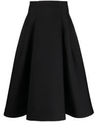 Bottega Veneta - Wool A-line Midi Skirt - Lyst