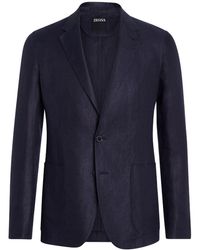 Zegna - Pure Linen Single-breasted Jacket - Lyst