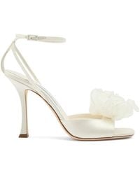 Jimmy Choo - Mimmi Flower-Appliqué Sandals - Lyst