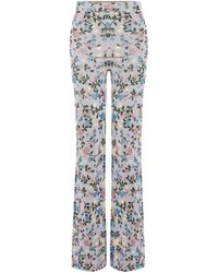 Rabanne - Floral-jacquard Knitted Trousers - Lyst