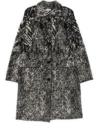 Liu Jo - Herringbone-Knit Coat - Lyst