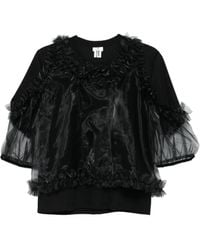 Noir Kei Ninomiya - Gerüschtes Oberteil mit Overlay - Lyst