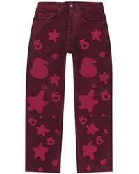 Sp5der - Beluga Star-Print Straight-Leg Jeans - Lyst