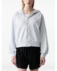 adidas - Logo-Embroidered Zip-Up Hoodie - Lyst
