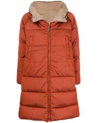 Max Mara Reversible Hooded Padded Coat - Orange