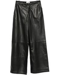 Arma - Wide-Leg Leather Trousers - Lyst