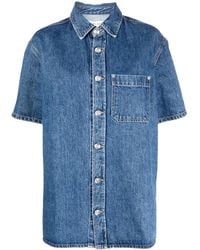 SLVRLAKE Denim - Short-Sleeved Denim Shirt - Lyst