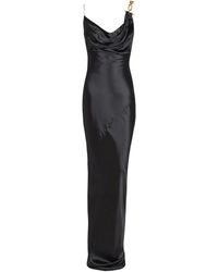 Balmain - Thin Straps Detail Satin Dress - Lyst