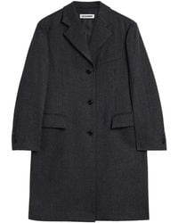 Jil Sander - Felt Wool Tailored Coat - Lyst