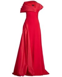 Tadashi Shoji - Pleated Off-Shoulder Maxi Dress - Lyst