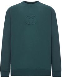 Gucci - Cotton Sweatshirt With Embossed Logo - Lyst