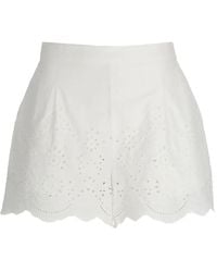 MC2 Saint Barth - Amani Embroidered Cotton Shorts - Lyst