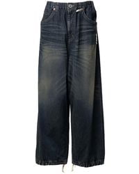 Maison Mihara Yasuhiro - Elasticated-Waist Wide-Leg Jeans - Lyst