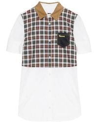 DSquared² - Camicia Con Inserto A Quadri E Colletto - Lyst