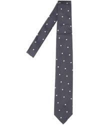 Lardini - Polka-Dot Herringbone-Pattern Tie - Lyst