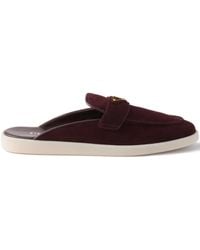 Prada - Triangle-Logo Mules - Lyst