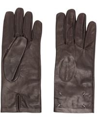 Maison Margiela - Four-stitch Leather Gloves - Lyst