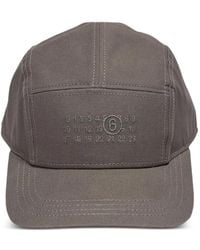 MM6 by Maison Margiela - Numerical Logo-Embroidered Cap - Lyst