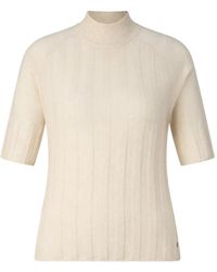 Bogner - Ribbed-Knit Short-Sleeve Sweater - Lyst