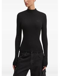 HUGO - Mock-neck logo-detail top - Lyst
