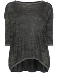Avant Toi - Knitted Linen-blend T-shirt - Lyst