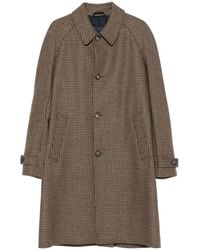 Herno - Houndstooth Button Coat - Lyst