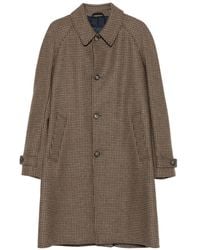Herno - Houndstooth Button Coat - Lyst