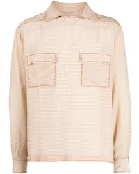 Bode - Check-pattern Silk Shirt - Lyst