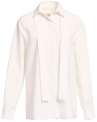 Elie Saab - Monogram-Embroidered Shirt - Lyst
