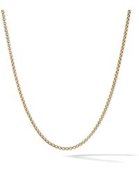 David Yurman - 18Kt Box Chain Slider Necklace (1.7Mm) - Lyst