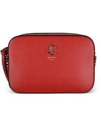 Jimmy Choo - Logo Chain Leather Shoulder Bag - Lyst