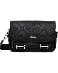 Guess - Embossed Flap Shoulder Bag - Lyst