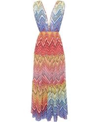 Missoni - Zigzag Sheer Maxi Dress - Lyst