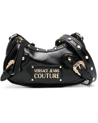 Versace - Studded Faux-leather Shoulder Bag - Lyst