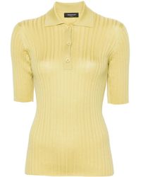 Fabiana Filippi - Ribbed-Knit Polo Shirt - Lyst