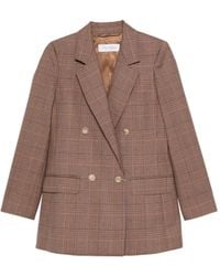 Max Mara - Veste Croisée À Carreaux Prince De Galles - Lyst
