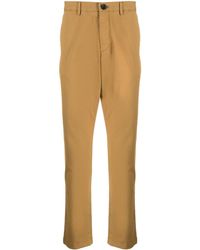 PS by Paul Smith - Logo-embroidered Organic Cotton-blend Straight-leg Trousers - Lyst