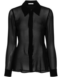 Ami Paris - Georgette-crepe Silk Shirt - Lyst