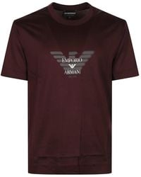 Emporio Armani - Logo-Print Short-Sleeve T-Shirt - Lyst