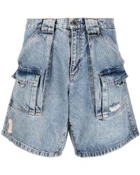 Moschino - Short en jean à poches cargo - Lyst