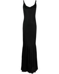Blumarine - Knot-Detail Satin Gown - Lyst