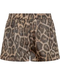 Stella McCartney - Leopard Print Shorts - Lyst
