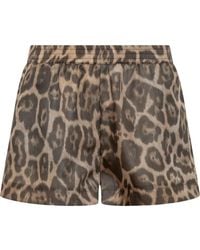 Stella McCartney - Leopard Print Shorts - Lyst