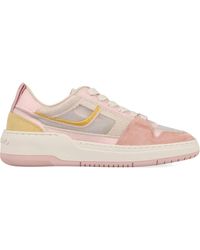 Ferragamo - Suede And Fabric Low-Top Sneakers - Lyst