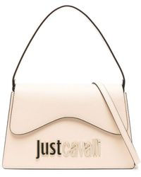Just Cavalli - Logo-lettering Saffiano-leather Tote Bag - Lyst