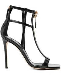 Elisabetta Franchi - Zip-Detail Cage Sandals - Lyst