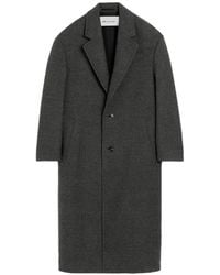 Ami Paris - Long Single Breasted Wool Coat - Lyst