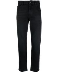 BOSS - Mid-rise Tapered-leg Jeans - Lyst